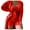 Red, variant on LYXSSBYX Pajamas for Women Women's Fashion Slim Lace Elastic Waist Long Sleeve Casual Three Suit Pajamas