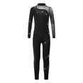 thumbnail image 3 of Doomiva Kids Girls Long Sleeve Full Body Gymnastic Leotard Ballet Dance Bodysuit Unitard Skating Jumpsuit Black 10, 3 of 7