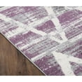 thumbnail image 4 of LBaiet 2' x 3' Purple and Gray Geometric Lines Rectangular Area Throw Rug, 4 of 4