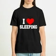 thumbnail image 5 of I LOVE Sleeping T-Shirt, OdeJous Funny T-Shirt Black, S, 5 of 5