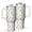 Christmas Reindeer Tree, variant on 40 Oz Tumbler with Handle,Tumbler with Lid,Double Wall Insulated Cup Stainless Steel Travel Mug,Water Bottle for Iced Tea,Coffee,Cold Beverages,Christmas Rocking Horse Nutcracker White Pattern