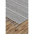 thumbnail image 3 of Feizy Brady Transitional Stripes, Gray/Blue/Ivory, 9' x 12' Area Rug Stain Resistant Pet & Kid Friendly Handmade Casual Floor Rug for Living room Bedroom, 3 of 5