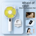 thumbnail image 1 of Mini ventilador portátil de mano USB con dibujos animados, pequeño ventilador con pantalla digital para oficina, estudiantes, pequeño ventilador eléctrico, 1 of 5