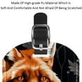 thumbnail image 4 of Square 2Pack PU Leather Fox Cruise Luggage Tag with Privacy Cover and Name ID Tag for Travel Handbags Backpacks Luggage Tags, 4 of 6