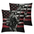 thumbnail image 2 of Acheng Soldier with American Flag Throw Pillow Covers Cushion Cases Farmhouse Home Decor for Couch Bed Sofa 2pcs White, 2 of 6