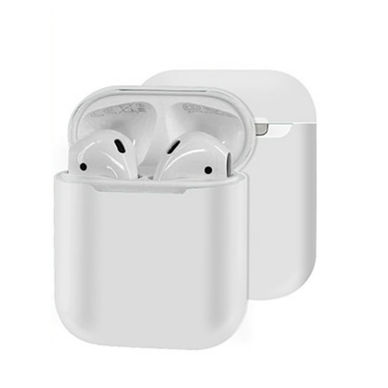 Apple AirPods Case, 0.8mm Ultra Soft Cover Skin Silicone Rubber TPU Gel Case Shockproof Cover with Charger Desktop Charging Earphones Earbuds Accessories for Apple AirPods 2 & 1 - WHITE Walmart.com