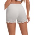 thumbnail image 2 of DARING DIVA Women's Lace Trim Ice Silk Slip Shorts L Gray, 2 of 6