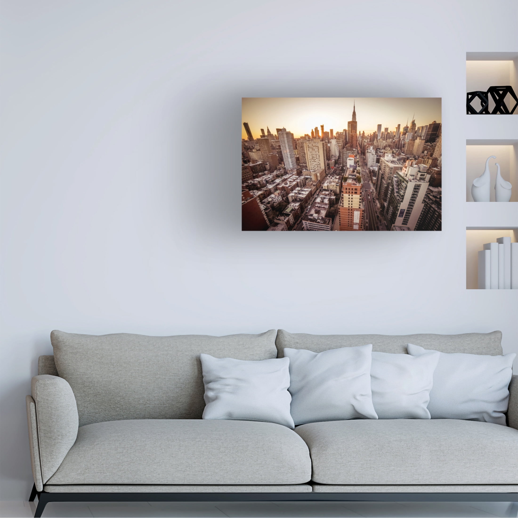 Trademark Fine Art Christopher R Veizaga Midtown East Wide Angle Canvas Wall Art