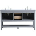 thumbnail image 6 of Elegant Decor Metropolis 60" Double Sink Marble Top Bathroom Vanity in Gray, 6 of 15
