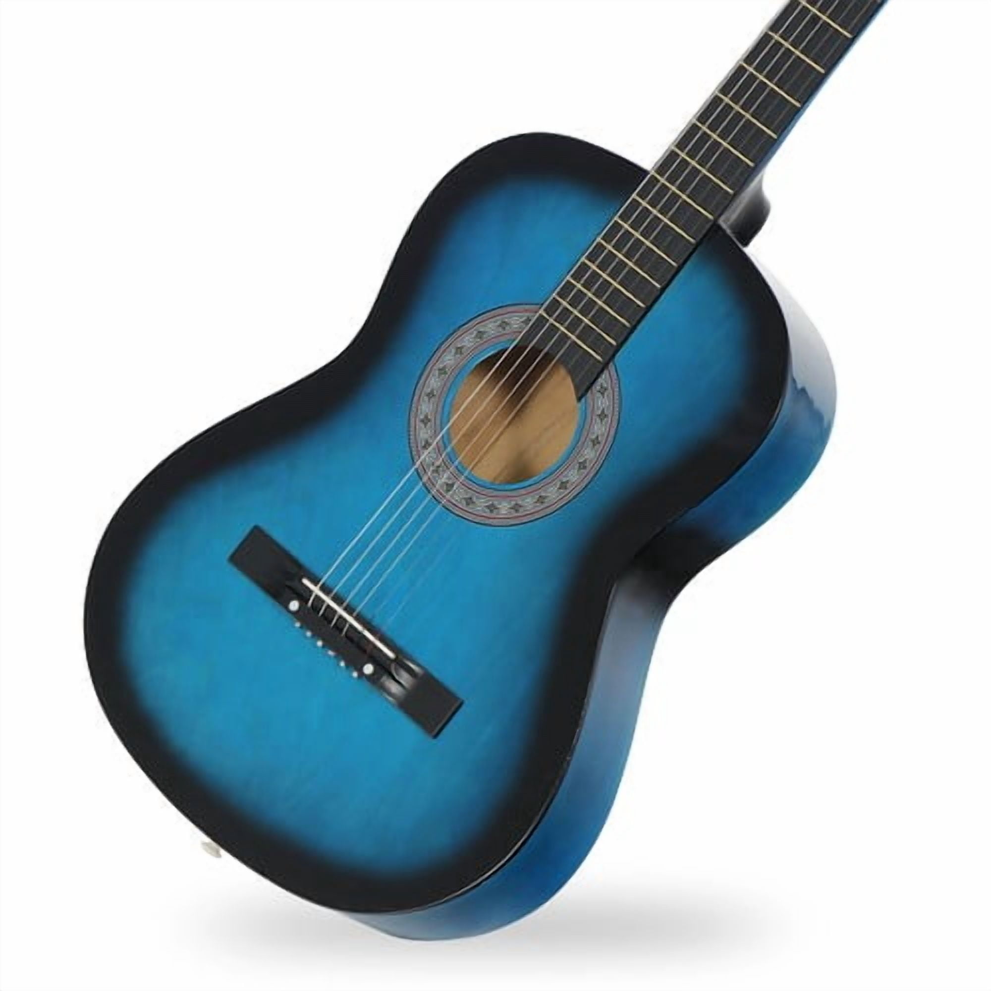 SONGMY 38" Wooden Acoustic Guitar, Blue with Gig Bag, Kids Musical Gift, Full Size Acoustic Guitar for Beginners