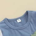 thumbnail image 5 of Bagilaanoe 2pcs Toddler Baby Boy Shorts Set Short Sleeve Contrast Color T Shirt Tops + Shorts 6M 12M 18M 24M 3T Kids Casual Summer Clothes, 5 of 8