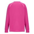 thumbnail image 5 of Womens Sweater Tops Knit Long Sleeve Notched V Neck Shirts Casual Trendy Solid Color Loose Blouses Top (M, Pink), 5 of 6