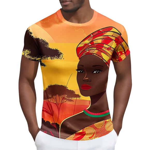 Tops para hombre, blusas y camisas de manga corta con cuello redondo para hombre Camisa de manga corta estampada para hombre Top/camisa de manga corta con cuello redondo Tops para hombre