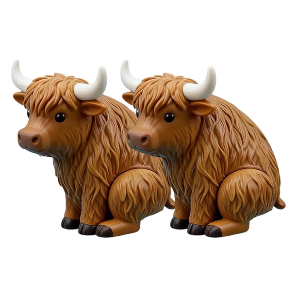 Tapón de pasta de dientes con forma de vaca de las Tierras Altas, divertido dispensador de pasta de dientes con forma de vaca defecando para decoración de dormitorio familiar y baño.