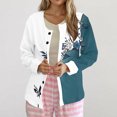 thumbnail image 1 of Cárdigan informal para mujer, cárdigan con botones y estampado navideño, chaqueta de moda, blusa para mujer, 1 of 5