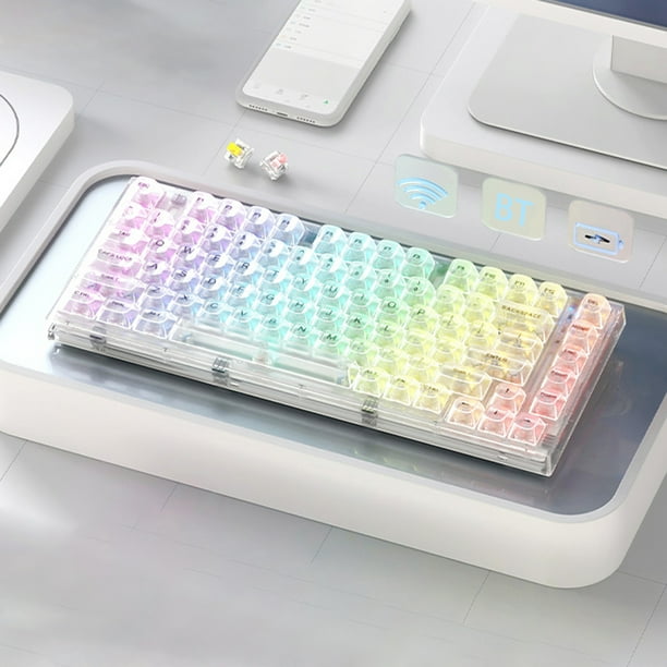 82 Teclas Gamer Teclado mecánico 2.4G Teclado mecánico Teclas para computadora portátil PC