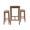 thumbnail image 5 of Contemporary Home Living 3-Piece Bar Table and Stool Set- 47.25" - Brown and Gray, 5 of 9