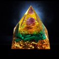thumbnail image 1 of Pirámide Pirámide de cristal natural Piedra curativa Chakra Reiki Decoración para el hogar y la oficina (E) Wdftyju Libre de BPA, 1 of 3