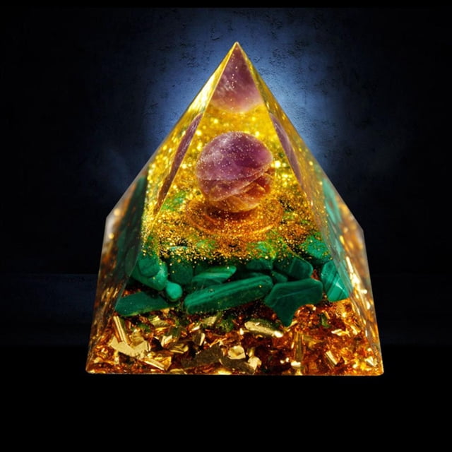 Pirámide Pirámide de cristal natural Piedra curativa Chakra Reiki Decoración para el hogar y la oficina (E) Wdftyju Libre de BPA