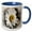 Blue/White, variant on 3drose, Image of Watercolor White Daisy, 11oz Mug