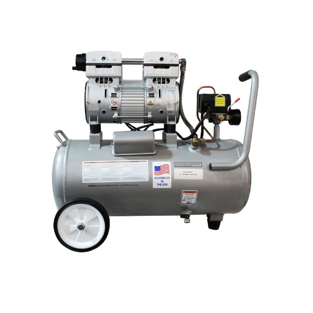 8 Gallon 1 HP Ultra Quiet and Oil-Free Aluminum Tank Air Compressor