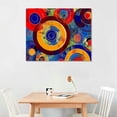 thumbnail image 2 of Orinice Raindrops on Blue by Master's Art, 20x16Inch Canvas Wall Art 20x16in, 2 of 3