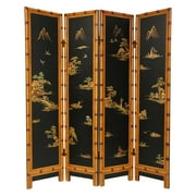 Oriental Furniture 6 ft. Tall Ching Room Divider - 4 Panel