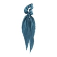 thumbnail image 4 of Unique Bargains 1 Pc Fashion Satin Hair Scarf Scrunchies Hair Ties Lake Blue, 4 of 5