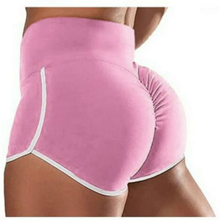 PRORMOOW Butt Lifting Shapewear  Plus Size Panties  High Waisted Underwear for Women  Women s Fashion Big Size Sexy Solid Color High Waist Sports Running Tight Hip Lifting Shorts  Pink  2XL