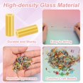 thumbnail image 2 of Uxcell 1800-Pack Cuentas Bugle, Cuentas de Vidrio de Tubo de Bordado de 2x4mm para Manualidades DIY/Pulseras/Collares Dorado, 2 of 7