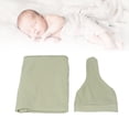 thumbnail image 1 of Juego De Manta Y Gorro Para Bebé Recién Nacido, Tamaño Grande, Suave Y Acogedor, Moderno, Material De Mezcla Premium, Diseño Conveniente Para Protección De Viaje, 1 of 7