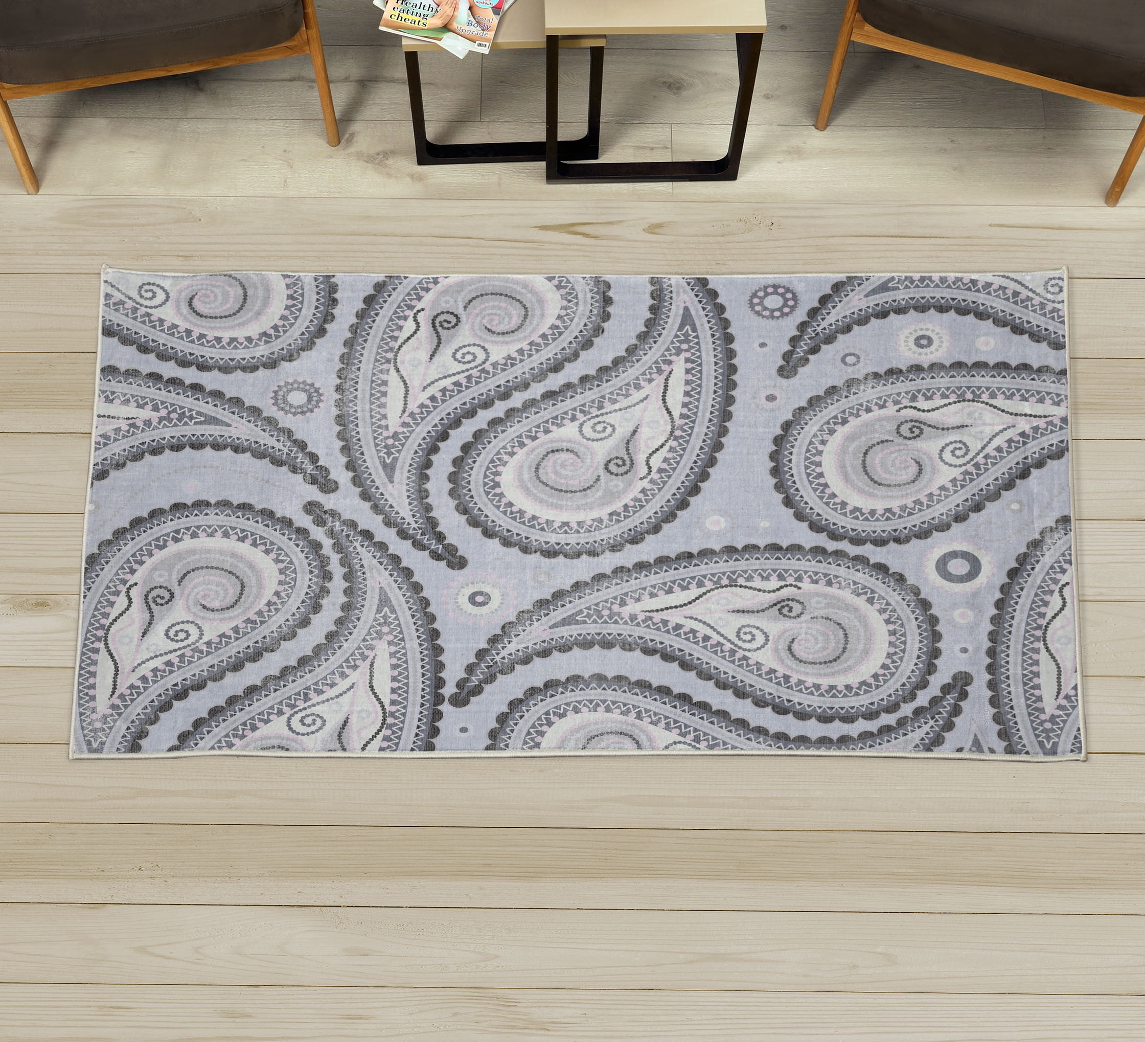 Continuous Carpet Pattern Paisley Decorative Rug, Continuous Fig Like Motifs Pattern Mandala ...