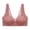 Pink, variant on Lolmot Sports Bras for Women High Support Women's Bra Dot Soild Wire Free Underwear One-Piece Bra Everyday Front Buckle Underwear