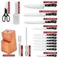 thumbnail image 3 of Vesteel Kitchen Knife Set with Block, 16-Piece High Carbon Stainless Steel Knife Block Set Includes Chef Utility Paring Steak Serrated Bread Knife, 3 of 9