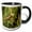 Black/White, variant on 3drose, Praying Mantis on Green Garden Background, 15oz Two-tone Red Mug