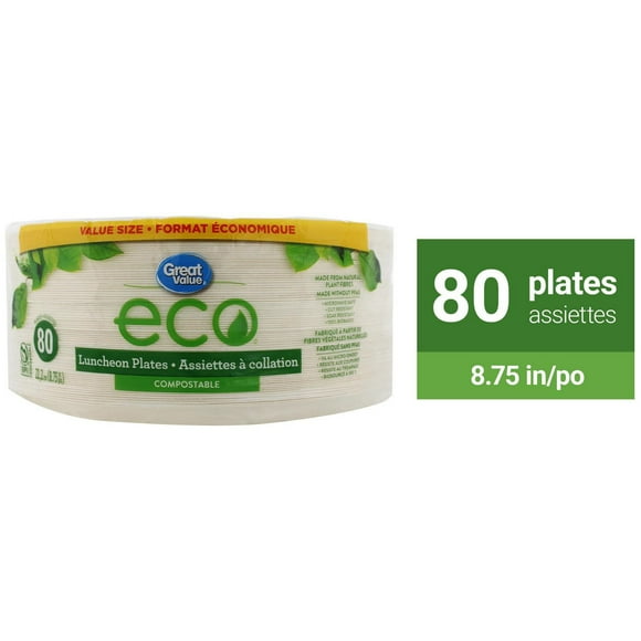 Great Value Luncheon Plates, 80 Plates