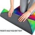 thumbnail image 3 of Rainbow Tie Dye Mandala Pattern Hot Yoga Mat Towel Non Slip for Hot Yoga - Quick-Drying Yoga Mat Cover with 4 Corner Pockets with Travel Bag - Hot Yoga Towel Non Slip 70"x26", 3 of 6