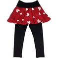 thumbnail image 4 of Conjunto de ropa para niñas pequeñas, conjunto de sudaderas y leggings de forro polar con estampado de corazones, 4 of 5