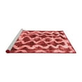 thumbnail image 2 of Ahgly Company Machine Washable Indoor Square Abstract Red Modern Area Rugs, 4' Square, 2 of 4