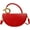 Red, variant on Semi-Circular Saddle Purse for Women - Elegant PU Leather Tote Shoulder Bag, Chic Crossbody Handbag with Adjustable Strap