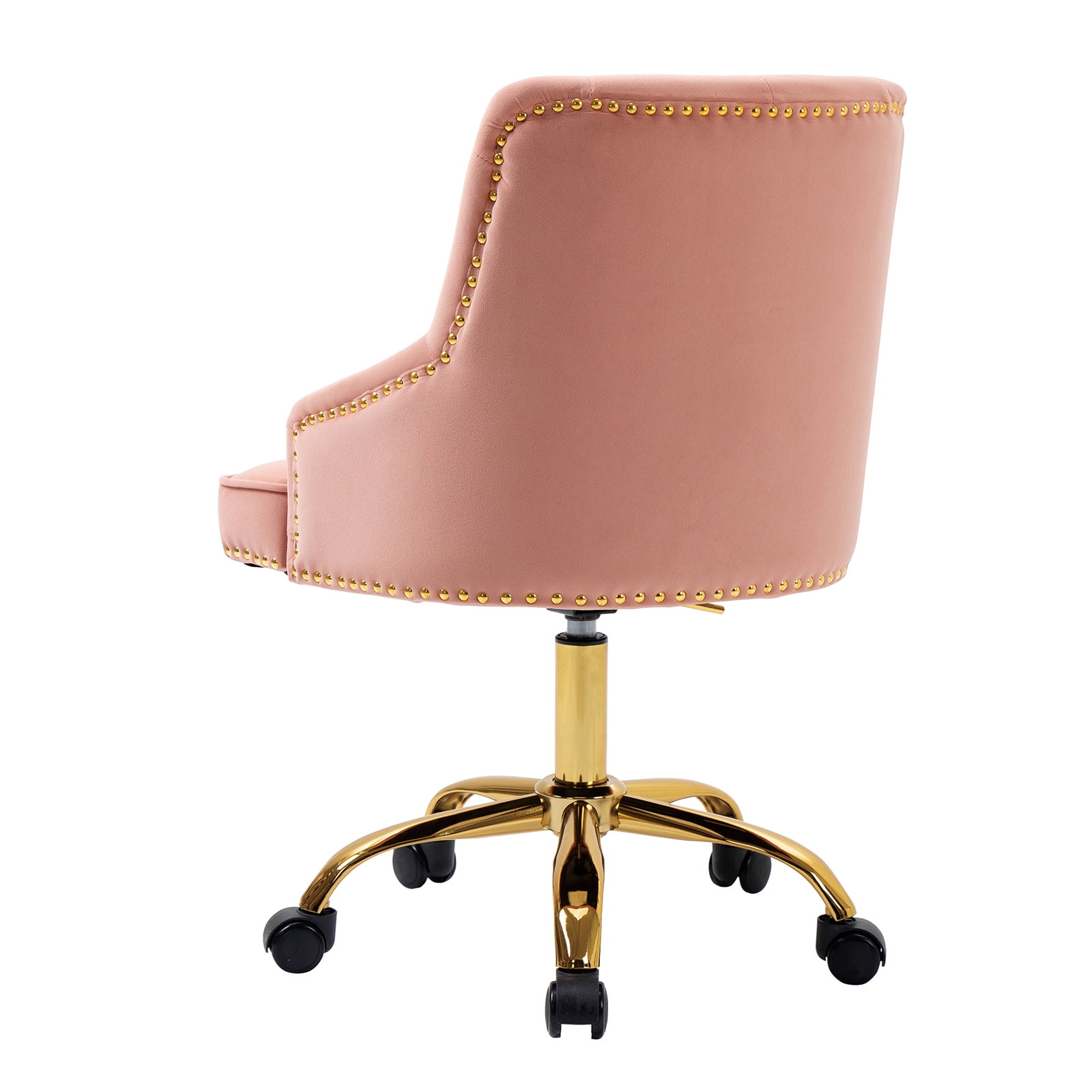 MOJAY Velvet Vanity Chair Modern Mid-Back Tufted Button Computer 