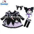 thumbnail image 3 of Sanrio Girl Cosplay Kuromi Kawaii Dress Autumn Winter Long Sleeved Princess Dress Little Devil Cos Christmas Girl Holiday Gift, 3 of 27