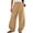 #0516-Khaki, variant on Women's Loose Casual Cotton Linen Baggy Pants with Elastic Waist Relax Fit Lantern Trouser
