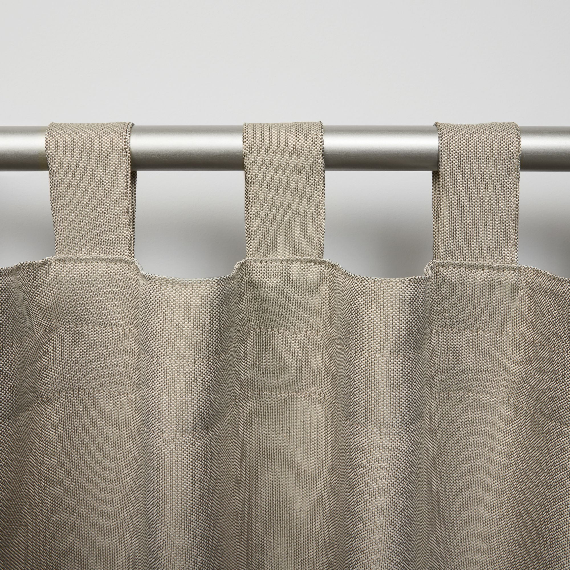 Exclusive Home Curtains Biscayne Indoor/Outdoor Two Tone Textured Tab Top Curtain Panels, 54"x120", Natural, Set of 2
