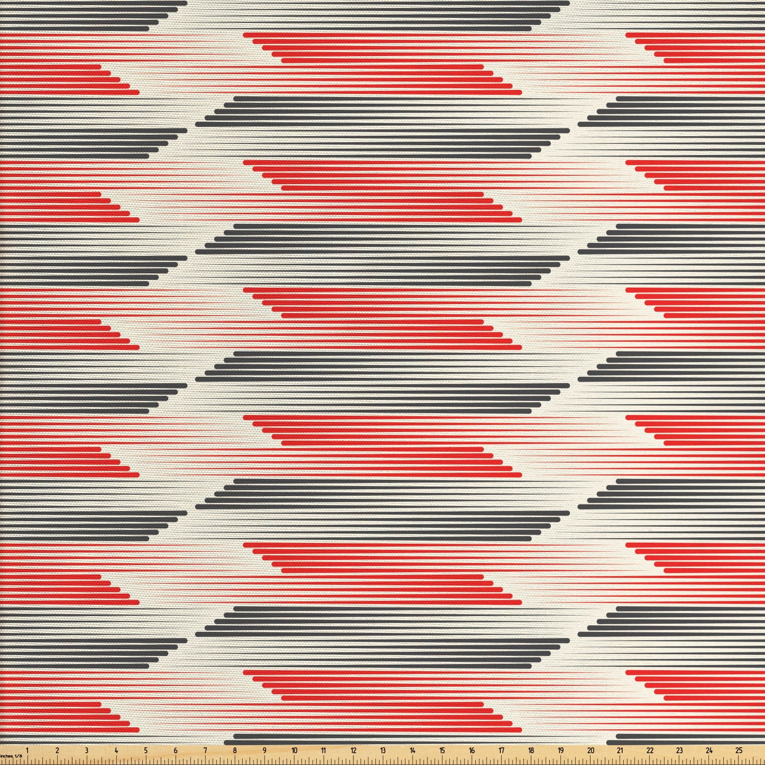 Modern Fabric by The Yard, Geometric Graphic Grid Abstract Pattern with Thin and Bold Lines
