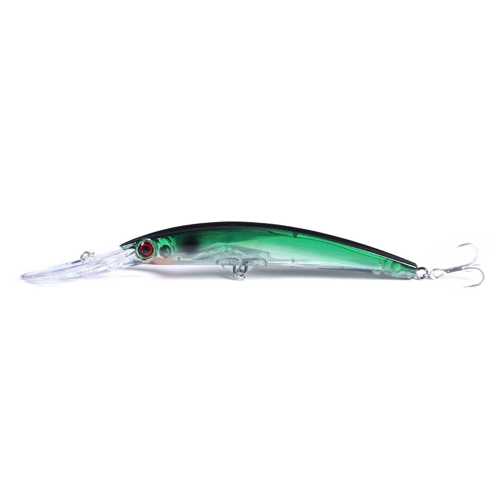 HENGJIA Fishing Lures Large Hard Bait Minnow VIB Lure with Treble Hook Life-Like Swimbait Fishing Bait Popper Crankbait Sinking Lure for Trout Bass Walleye Redfish, 12PCS
