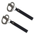 thumbnail image 1 of 2pack Mask Quick Release Shackle with Leather Handle for Firefighter, 316 Stainless Steel Fixed Snap Shackle Lanyard, 1 of 5