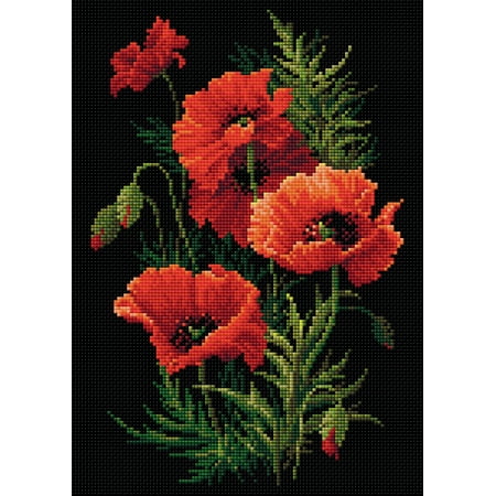 UPC: 4779046180101 | RIOLIS Diamond Mosaic Embroidery Kit 10.75 X15 -Poppies