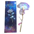 thumbnail image 1 of Monstrate Recuerdo duradero con una rosa dorada bellamente empaquetada lista para regalar con una cubierta holográfica iridiscente Kits de decoración para fiestas Lampara+caja+flores, 1 of 6