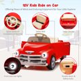 thumbnail image 5 of EastVita 12V Ride on Car for Kids Ages 3-5, Battery Powered Ride-on Toys W/Parent Remote, Music Player, 4 Wheel Cushion, Kids Electric Cars with 2 Speed, Dual Doors, Front & Rear Headlights red, 5 of 8